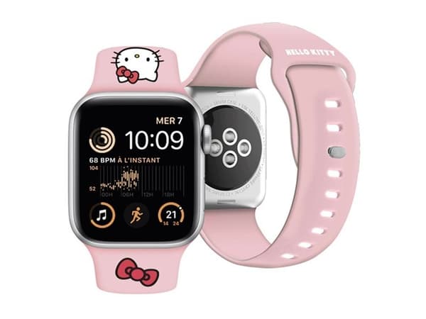 Hello Kitty silikon Kitty Head-stropp til Apple Watch 38/40/41 mm - rosa