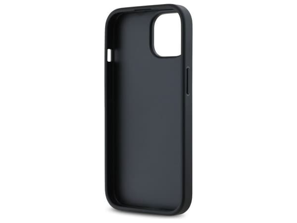 DKNY quiltet stack-logo-deksel til iPhone 15 - svart