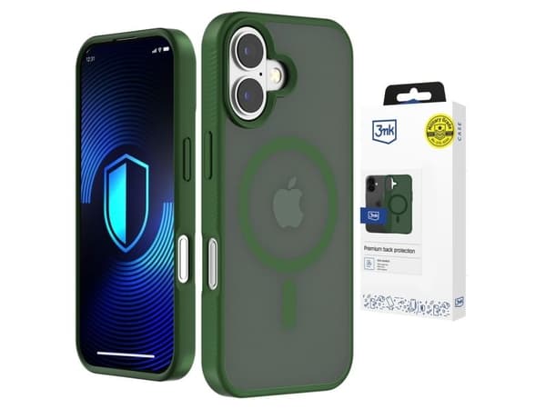 3mk Smoke MagCase for iPhone 16 - Green-Translucent