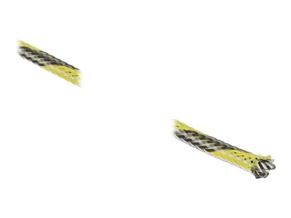 Delock - Flätad ärm - sträckbar - 2 m - svart, gul