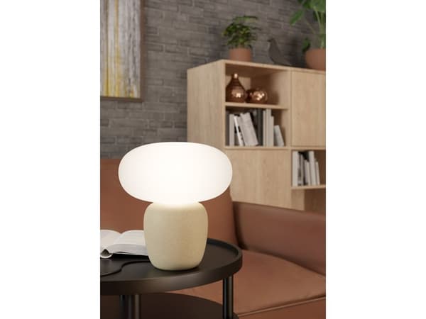 EGLO CAHUAMA bordlampe E27 H300 sand/opal
