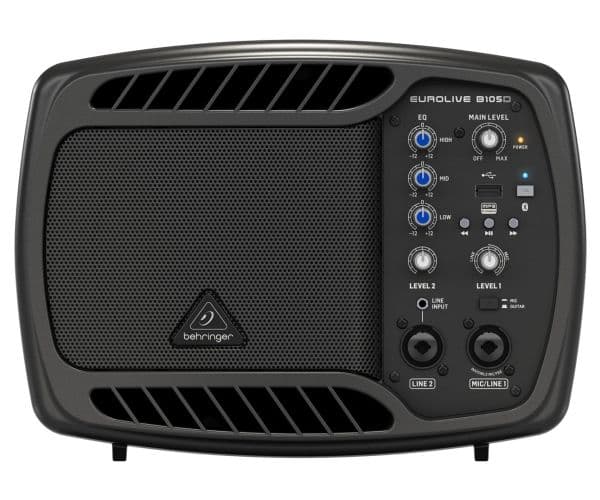 Behringer B105D, Full rekkevidde, Ledning & Trådløs, 50 W, Sort