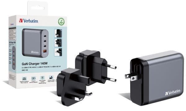 Verbatim GNC-140, Innendørs, AC, 20 V, Sort, Grå