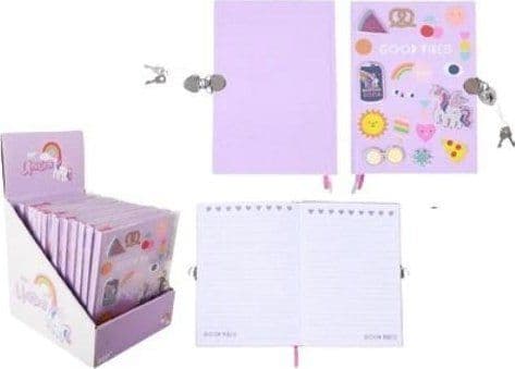 TRW Notes med hänglås A5 Unicorn 148x210mm