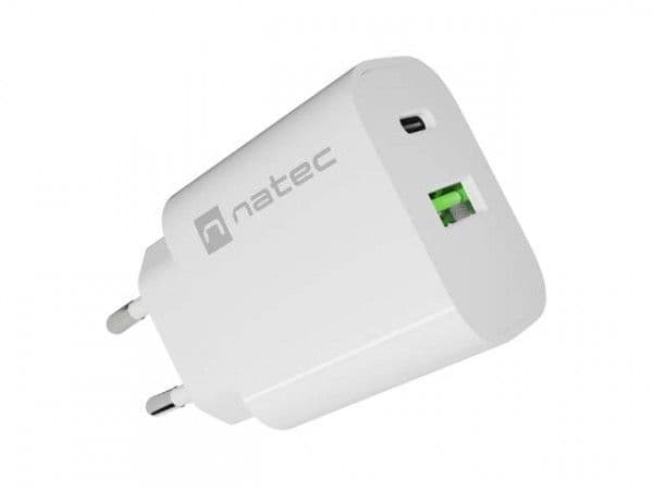Natec Ribera USB-lader 1x USB-A + 1x USB-C 20W