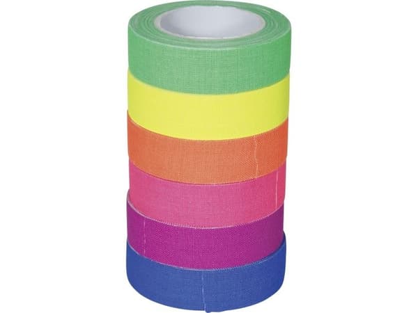 UV-neon-teippi 6 värissä