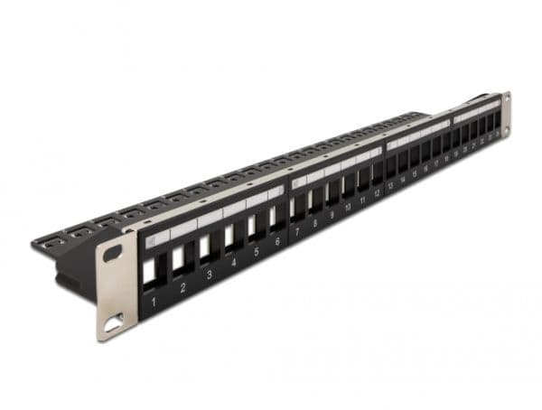 Delock - Koblingspanel - 1U - 19" - 24 porter