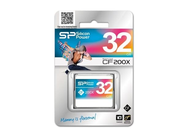 Silicon Power 32GB Compact Flash 200X, 32 GB, CompactFlash, Harmaa