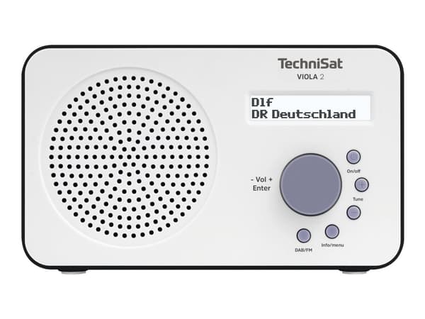 TechniSat Viola 2 - Bärbar DAB-radio - svart, vit
