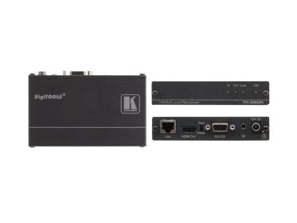 Kramer DigiTOOLS TP-580R - Video/lyd/infrarød/seriell-utvider - opp til 70 m - 1U