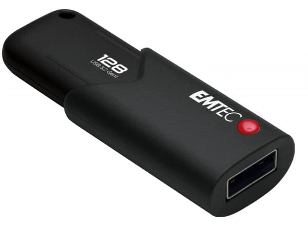 EMTEC B120 Click Secure 3.2 - USB-flashstasjon - kryptert - FIPS 140-2 - 128 GB - USB 3.2 Gen 2