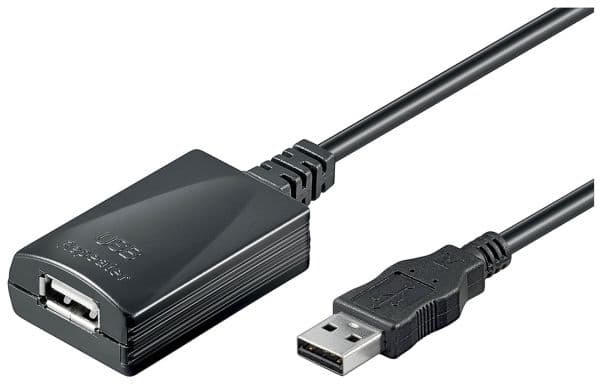 Goobay 68876, 5 m, USB A, USB A, USB 2.0, Hankjønn/hunkjønn, Sort
