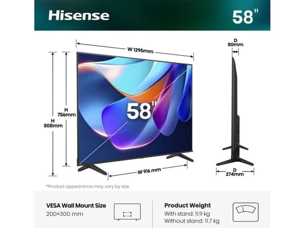 Hisense TV 58A6S