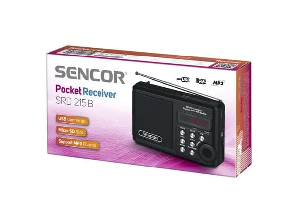 Sencor SRD 215 B - Privat radio - sort