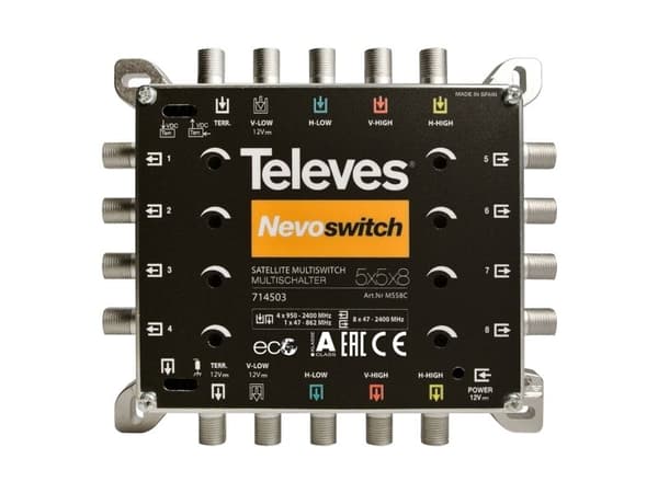 5 IN 8 multiswitch NEVO RC-PWR. K