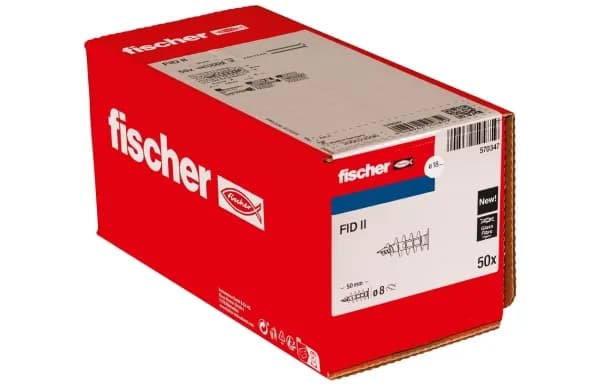 Fischer 570347, Väggplugg, Gipsskivor, Plast, Grå, Torx, TX40