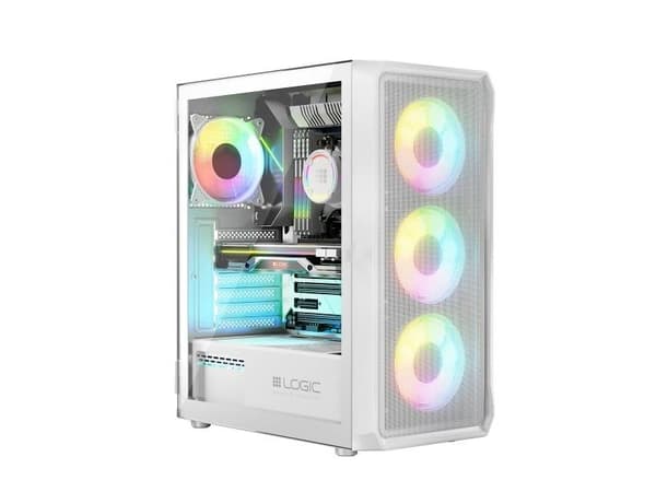 Logic Portos ARGB midi USB 3.0 chassi vit