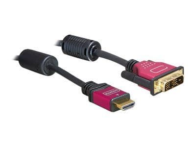 Delock - Adapterkabel - enkeltlenke - HDMI hann til DVI-D hann