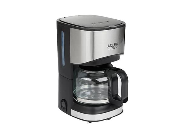 Adler AD 4407, Kaffebrygger (drypp), Malt kaffe, 550 W, Sort, Sølv