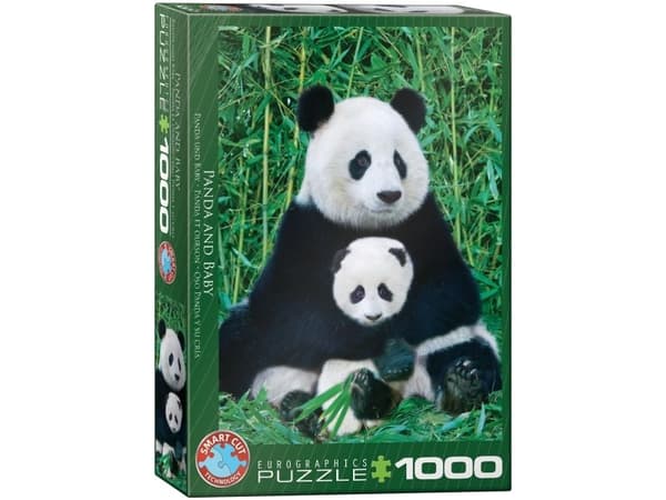 Palapeli Panda ja vauva - 1000 palaa, 48*68cm