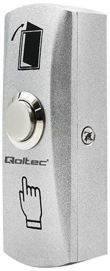 Qoltec metal exit button | silver