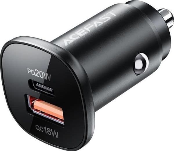 Acefast biloplader B1 1x USB-A + 1x USB-C (6974316280330)