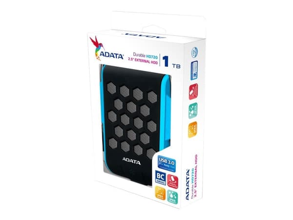 ADATA HD720 - Hårddisk - 1 TB - extern (portabel) - USB 3.1 - blå