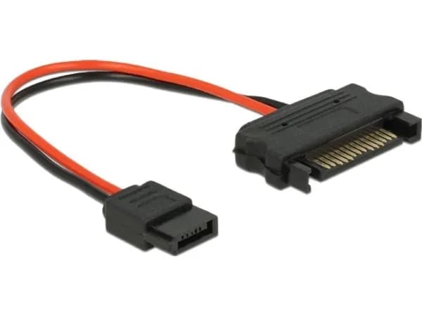 Delock - Strømkabel - SATA strøm (han) til Slimline SATA strøm (hun) - 10 cm