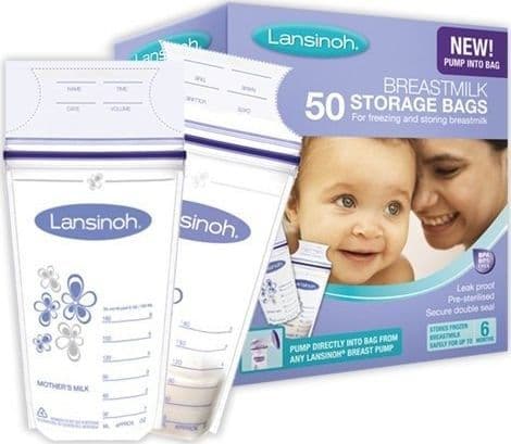 Lansinoh mjölkpåsar flaskor/ampuller 50x180 ml