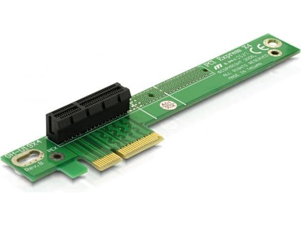 Delock Riser Card PCI Express x4 Angled 90° Left insertion - Kort för stigare