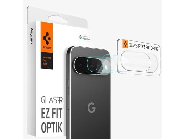 Spigen kamerabeskyttelse Optik Glas.TR Camera Protector 2-pak til Google Pixel 10 Pro Crystal Clear