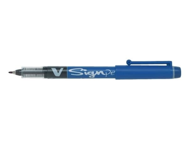 Fiberpenna PILOT V-SIGNPEN 0,6 mm blå (12-pack)