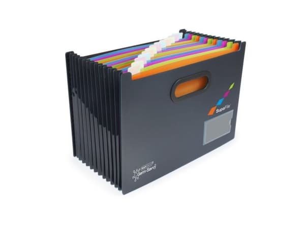 RAPESCO® A4 13-roms sort ekspanderende fil