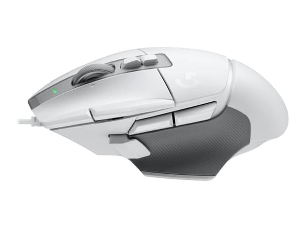 Logitech G502 X - Mus - optisk - 13 knappar (LIGHTFORCE-switchar) - kabling (USB) - Hero 25K-sensor - Hvid
