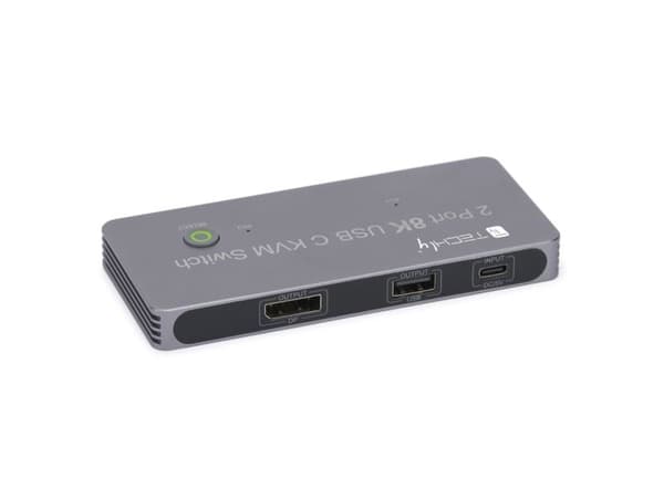 Techly TECHLY KVM USB-C Switch 8K DisplayPort 1.4 2xUSB-C 3xUSB 2.0 (365528) - 46280610