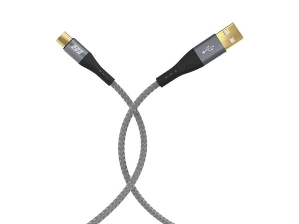 EFB Elektronik USB-AC-00004, 3 m, USB A, USB C, USB 2.0, 0,48 Gbit/sek., Sort, Grå