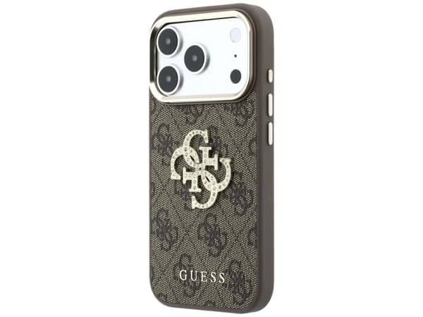 Etui Guess 4G & Big Strass Logo na iPhone 17 Pro Max / 18 Pro Max - brazowe