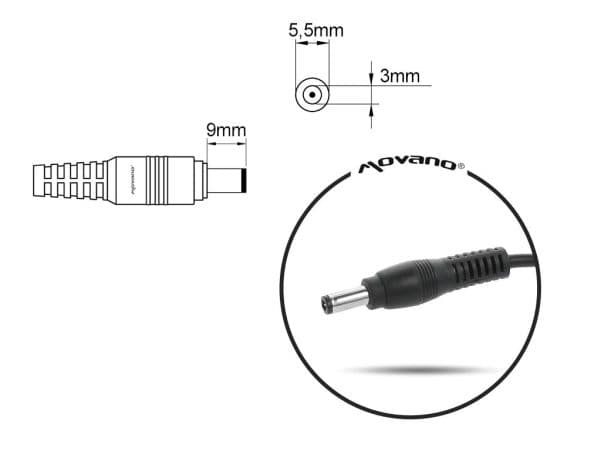MITSU strømadapter 19V 4.74A (5.5X3.0 PIN) - SAMSUNG