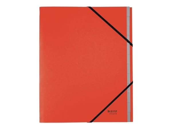 Sorteringsmappe Leitz Recycle12-delt rød - (4 stk.)