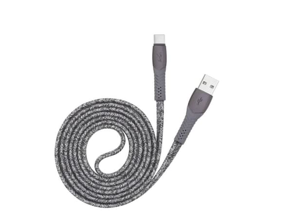 Rivacase PS 6102 GR12, 1,2 m, USB C, USB A, USB 2.0, 480 Mbit/s, harmaa