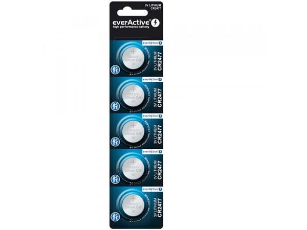 Litium mini-batterier CR2477, 5 st.
