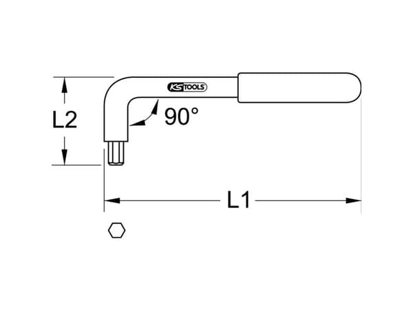 KS TOOLS Isolert L-nøkkel, 10mm (117.1606)