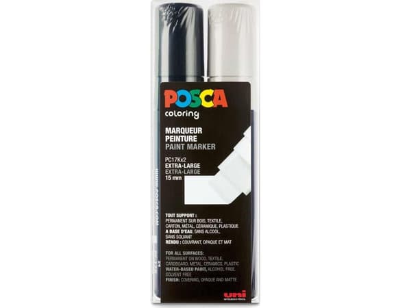 POSCA PC-17K set svart och vit