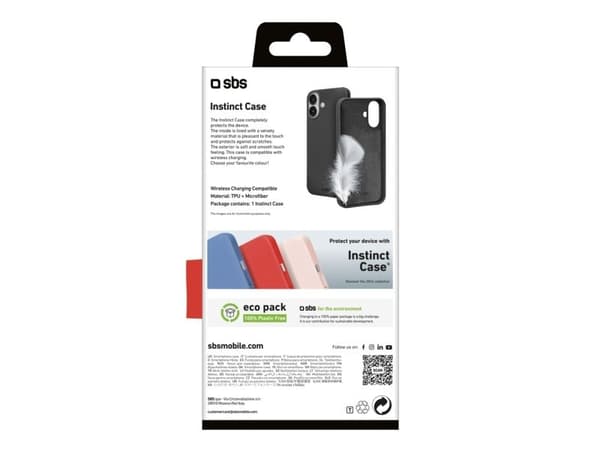 SBS Instinct-skal för iPhone 16 Plus - Svart