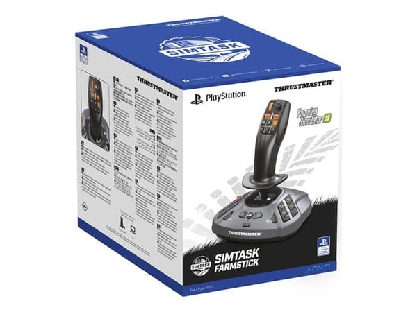 Thrustmaster SimTask FarmStick P, Maatalouskoneen tikku, Musta, Harmaa, Thrustmaster T128, Thrustmaster T248, 185 mm, 190 mm, 230 mm