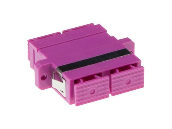 ACT fiberoptisk SC duplexadapter multimode OM4, SC/SC, violett (EA3004)