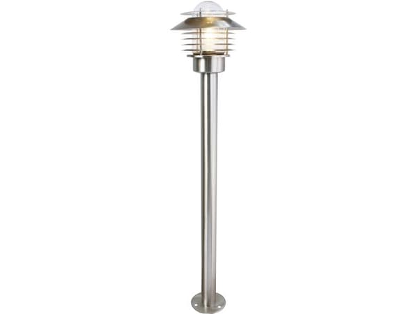 Stig Bollard Pollare 100 cm, E27-fatning, IP44, aluminium