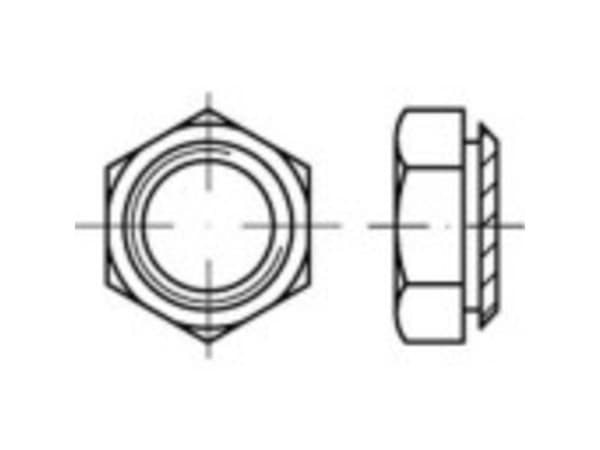 TOOLCRAFT låsemuttere/side-muttere M4 stål galvanisert - 100 stk