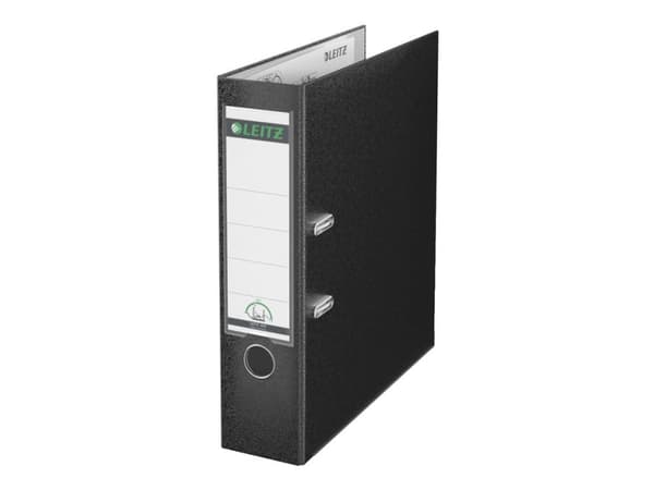 Brevordner Leitz 180° PP A4 80mm sort - (10 stk.)