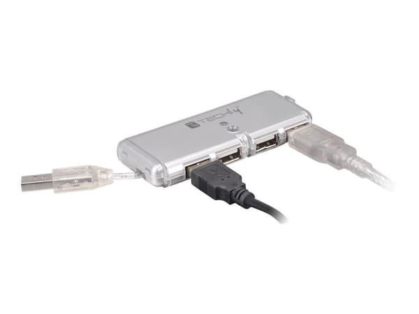 TECHly - Hubb - 4 x USB 2.0 - skrivbordsmodell